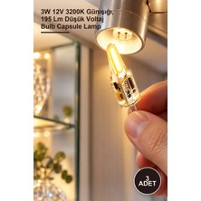 Yenilig 3 Adet CT-4255G G4 LED Kapsül Ampul – 3W 12V 3200K Günışığı, 195 Lm Düşük Voltaj Bulb Capsule Lamp