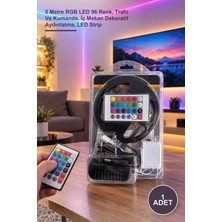 Yenilig 1 Adet Rgb Şerit LED Seti CT-4557 – 5 Metre Rgb LED 96 Renk, Trafo ve Kumanda, Iç Mekan Dekoratif Aydınlatma, LED Strip