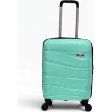 Away Dalgalı Model Kabin Boy Su Yeşili Valiz