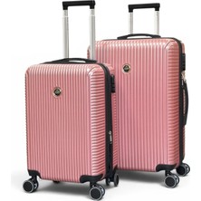 Away Grand Model Kabin Boy + Orta Boy Rosegold Valiz Seti Policarbon