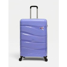 Away Dalgalı Model Büyük Boy Lila Valiz