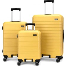 Away Prime Model 3’lü Kabin Boy + Orta Boy + Büyük Boy Hardal Sarısı Seti