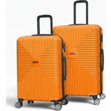Away Quell Model 2’li Orta Boy + Büyük Boy Turuncu Valiz Seti