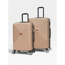 Away Quell Model 2’li Orta Boy + Büyük Boy Gold Valiz Seti