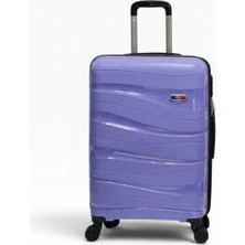 Away Dalgalı Model Orta Boy Lila Valiz