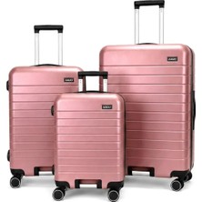 Away Prime Model 3’lü Kabin Boy + Orta Boy + Büyük Boy Rosegold Seti
