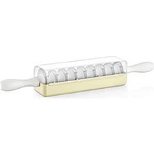Silky Real Mantımatik Mantı Kesme Merdanesi 9 Bıçaklı Krem