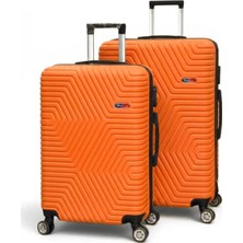 Away Dc Model 2’li Orta Boy + Büyük Boy Turuncu Valiz Seti