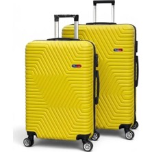 Away Dc Model 2’li Orta Boy + Büyük Boy Sarı Valiz Seti