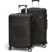 Away Dc Model 2’li Orta Boy + Büyük Boy Siyah Valiz Seti