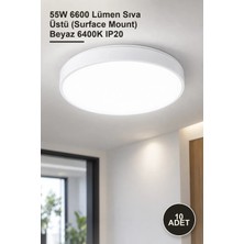 Yenilig 10 Adet CT-5665B CT-5665 x Plus 55W LED Panel Armatür – 55W 6600 Lümen Sıva Üstü (Surface Mount) Beyaz 6400K IP20