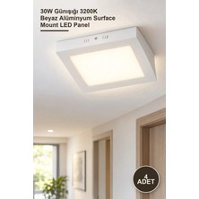 Yenilig 4 Adet CT-5274G Damla Kare Sıva Üstü LED Panel Armatür CT-5274 – 30W Günışığı 3200K Beyaz Alüminyum Surface Mount LED Panel