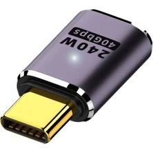 Silabor Type-C Erkek - Dişi Şarj Adaptörü, PD240W 40GB Yüksek Hızlı Şarj Adaptörü