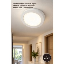 Yenilig 1 Adet CT-5273G Sıva Üstü Damla LED Armatür – 30 W Günışığı Yuvarlak Beyaz Tasarım, Sıvaüstü Montaj Iç Mekan, LED Light Ceiling