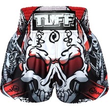 Tuff Muay Thai Shorts Boxing Trunks Traditional Style (TUF-MS619-WHT)