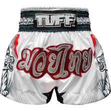 Tuff Muay Thai Shorts Boxing Trunks Traditional Style (TUF-MS616-WHT)