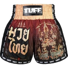 Tuff Muay Thai Shorts Boxing Trunks Retro Style (TUF-MSC101-RED)
