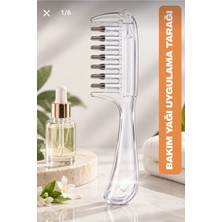 Beyzana Serum Hazneli Saç Dibi Bakım Tarağı Metal Uçlu Saç Derisi Yağ ve Serum Uygulama Masaj Tarağı