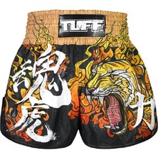 Tuff Muay Thai Shorts Boxing Trunks Retro Style (TUF-RMS111-BLK)