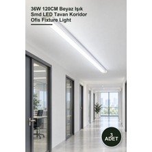 Yenilig 3 Adet LED Bant Armatür CT-2478/CT-2478B – 36W 120CM Beyaz Işık Smd LED Tavan Koridor Ofis Fixture Light
