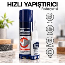 Badem10 Küçük Boy 50 ml Hızlı Yapıştırıcı 200 ml Aktivatör Güçlü Yapışma Deri Seramik Ahşap Metal Yapıştırıcı