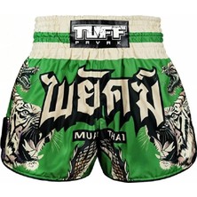 Tuff Payak Muay Thai Shorts Boxing Trunks Retro Style (TPY-RMS010-GRN)