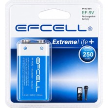 Efcell EF-9V 250MAH 9 Volt Ni-Mh Şarj Edilebilir Pil