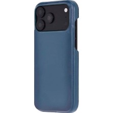 BloominBag Bloomcase Vectra Chambray Blue iPhone 18 Pro Max Magsafe Hakiki Deri Kılıf