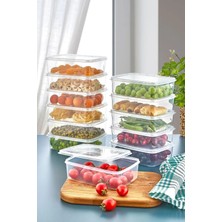 Silky Real Liv Home 12 Adet 1,35 Lt Dondurulmuş Öğünlük Et ve Sebze Saklama Kabı - Porsiyon Buzluk Kıyma Kutusu