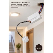 Yenilig 1 Adet CT-9188 Mini Sensör – 800 Watt 220 Volt Maks 6 Metre Algılama, Kompakt Iç Mekan Hareket Sensörü Motion Sensor