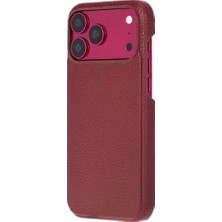 BloominBag Bloomcase Vectra Burgundy Wine iPhone 18 Pro Max Magsafe Hakiki Deri Kılıf