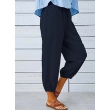 Mareandpanda Kadın Beli Lastikli Bağcıklı Düğme Detaylı Pantolon