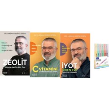 Hayy Kitap Zeolit - Tabiatın Kadim Şifa Taşı + C Vitamini, Imkânsızı Tedavi Etmek + Iyot Giren Eve Doktor Girmez 3 Kitap Set Kalem Seti Hd