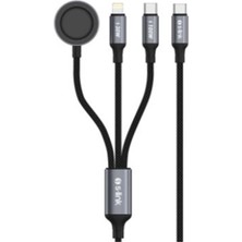 Belirtilmemiş S-Link Armor Clw-01 100W 1.2m Type-C To Type-C Lightning  Siyah Hızlı Şarj Kablosu