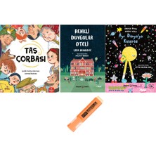 Redhouse Kidz Yayınları Taş Çorbası + Renkli Duygular Oteli + Ay, Dünya’ya Küserse 3 Kitap Set Kalem Hd