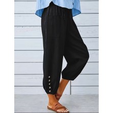 Mareandpanda Kadın Beli Lastikli Bağcıklı Düğme Detaylı Pantolon