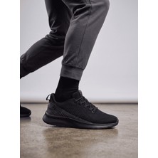 Tonny Black Erkek Siyah Siyah Nefes Alabilen Bağcıklı Sneaker