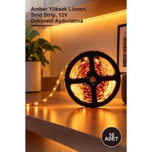 Yenilig 10 Adet CT-4538A CT-4538 12W 240 Çipli Iç Mekan Şerit LED – Amber Yüksek Lümen, Smd Strip, 12V Dekoratif Aydınlatma