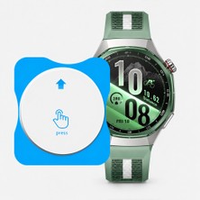 Sneezy Huawei Watch Gt7 46MM Uyumlu Kolay Takılabilir Takma Aparatlı Temperli Cam Ekran Koruyucu