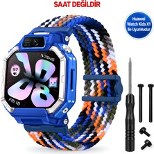 Dexmon Huawei Watch Kids X1 Akıllı Çocuk Saati Uyumlu Örgü Hasır Kumaş Kordon Kayış