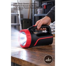 Yenilig 3 Adet CT-9952 Soma Gemici El Feneri – 220V Şarjlı Gemici Lambası, Kamp Acil Durum Iç Mekan Aydınlatma Torch Flashlight