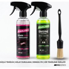 Magurex Balata Demir Tozu Jant Temizleyici Seti + Motor Temizleyici + Detay Fırçası