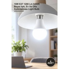 Yenilig 4 Adet CT-4274B LED Ampul – 15W E27 1200 Lm 6400K Beyaz Işık, Ev ve Ofis Aydınlatması Light Bulb