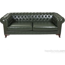 Green Leather Chesterfield