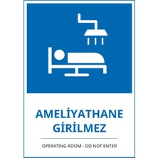 Ti Play Hastane Ameliyathane Girilmez Pvc Isg Levha 21X30CM