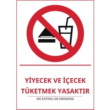 Ti Play Hastane Yiyecek ve Içecek Tüketmek Yasaktır Pvc Isg Levha 35X50CM