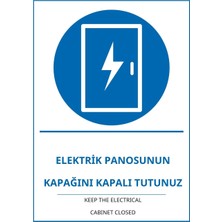 Ti Play Hastane Elektrik Panosunun Kapağını Kapalı Tutunuz Pvc Isg Levha 21X30CM