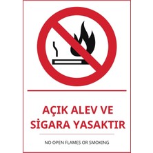 Ti Play Hastane Açık Alev ve Sigara Yasaktır Pvc Isg Levha 21X30CM