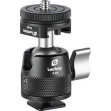 Leofoto F-19 Cold Shoe Adaptörlü Mini Top Başlık