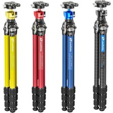 Leofoto LY-224C+LH-25 Y Şekilli Orta Sütun Tasarımlı Tripod Kırmızı